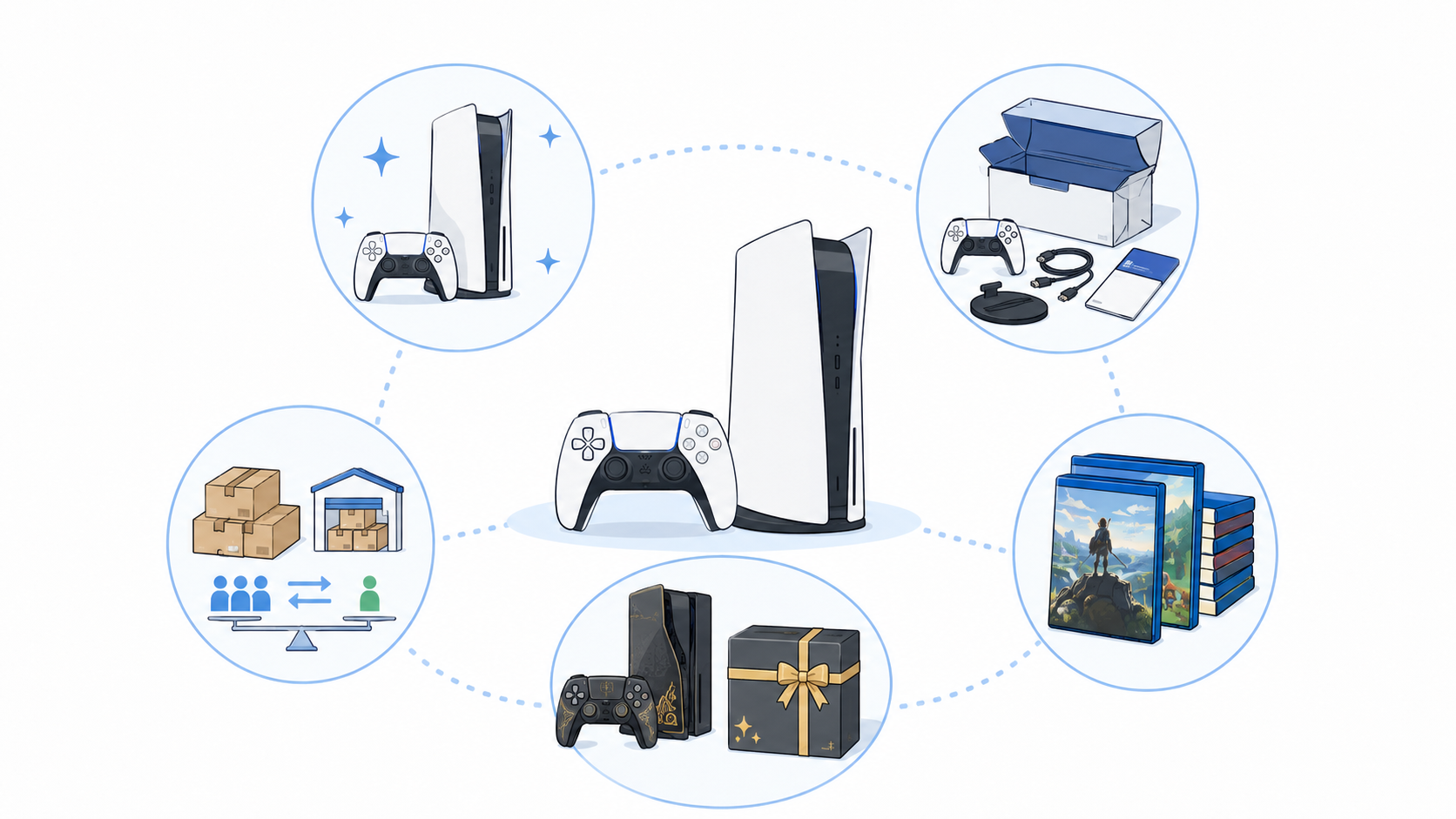 ゲーム機の買取価格が変わる要因の図解
